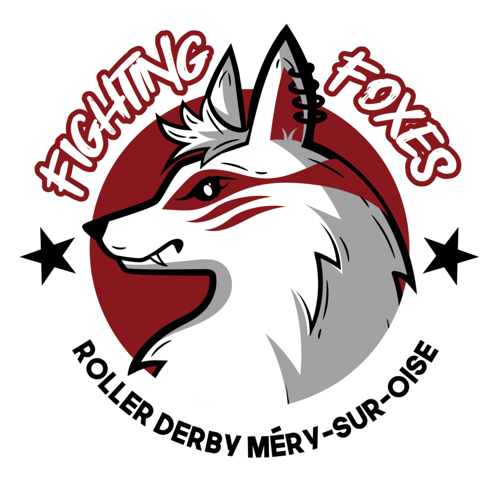 Logo blanc Roller Derby Méry-sur-Oise