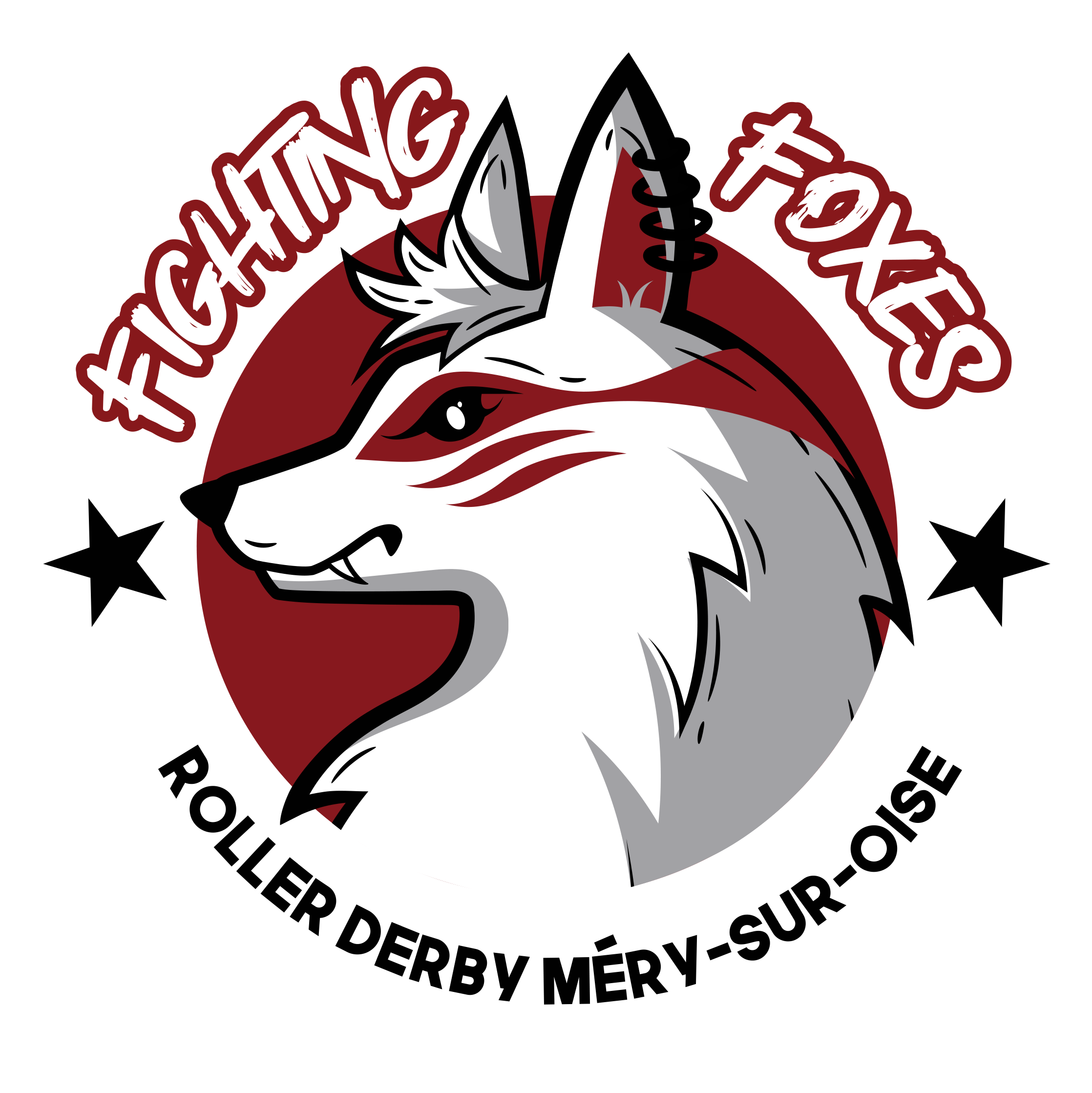 Logo blanc Roller Derby Méry-sur-Oise